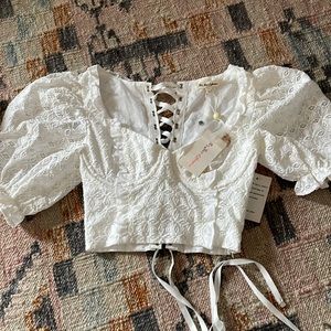 For love and lemons crop top xs NWT